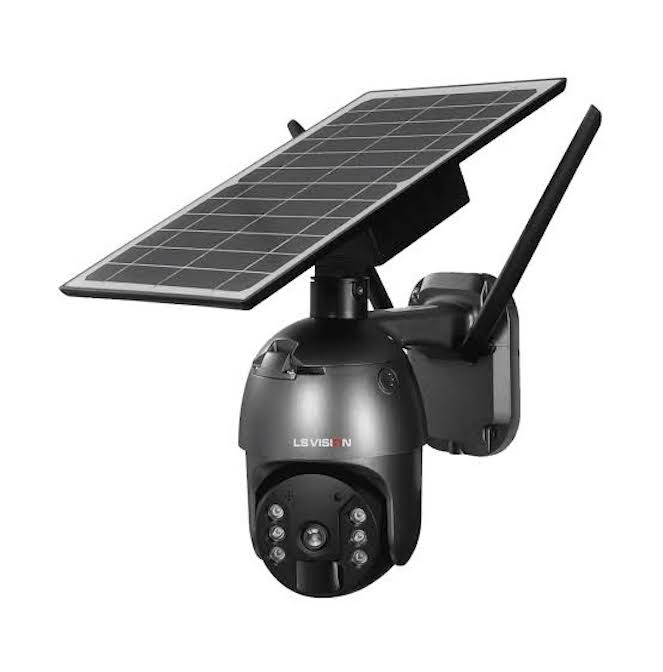 camara con panel solar